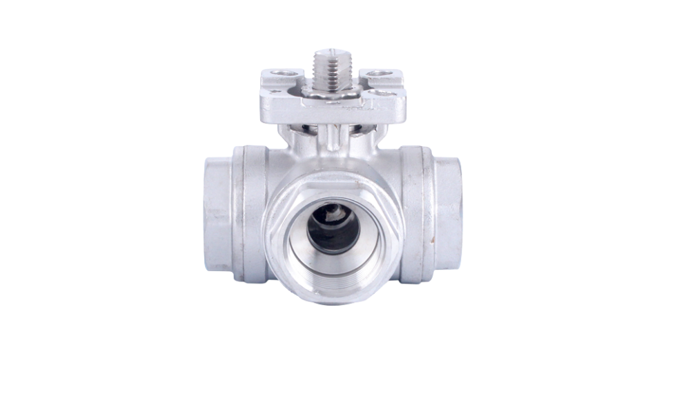 Stainless Steel 3 Way Ball Valve with Shaft Outlet DURAVIS
