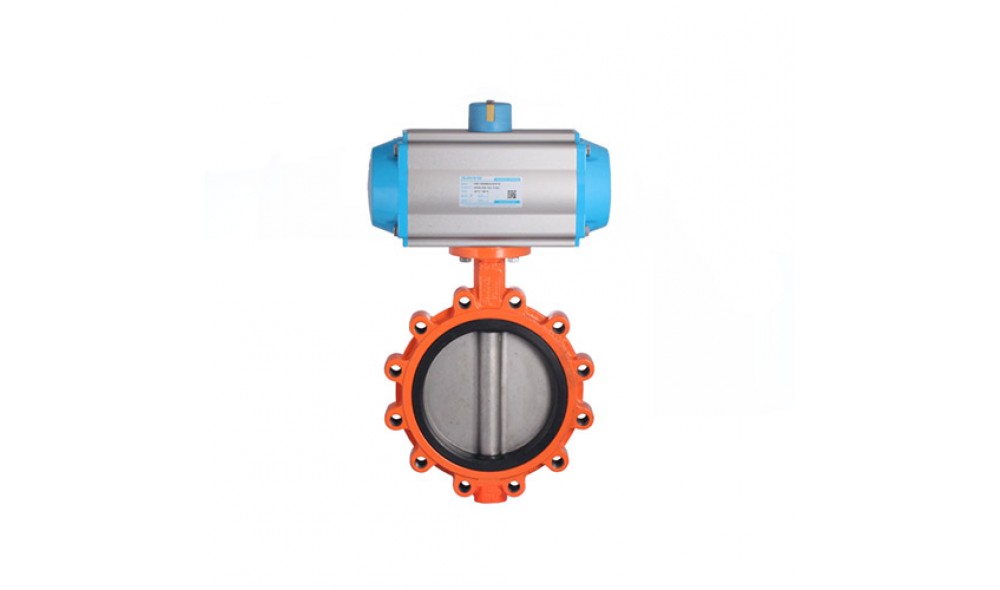 Lug Type GG-25 Nickel Flap Butterfly Valve with Pneumatic Actuator DURAVIS