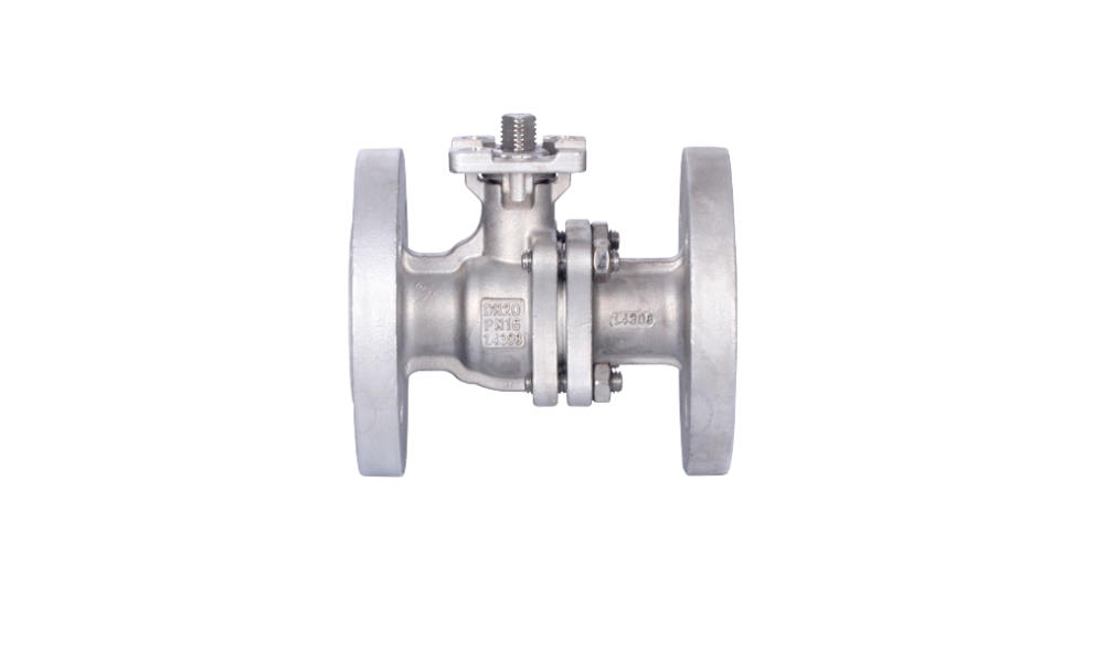 Flanged 2-Piece Stainless Ball Valve with Spindle Outlet DURAVIS