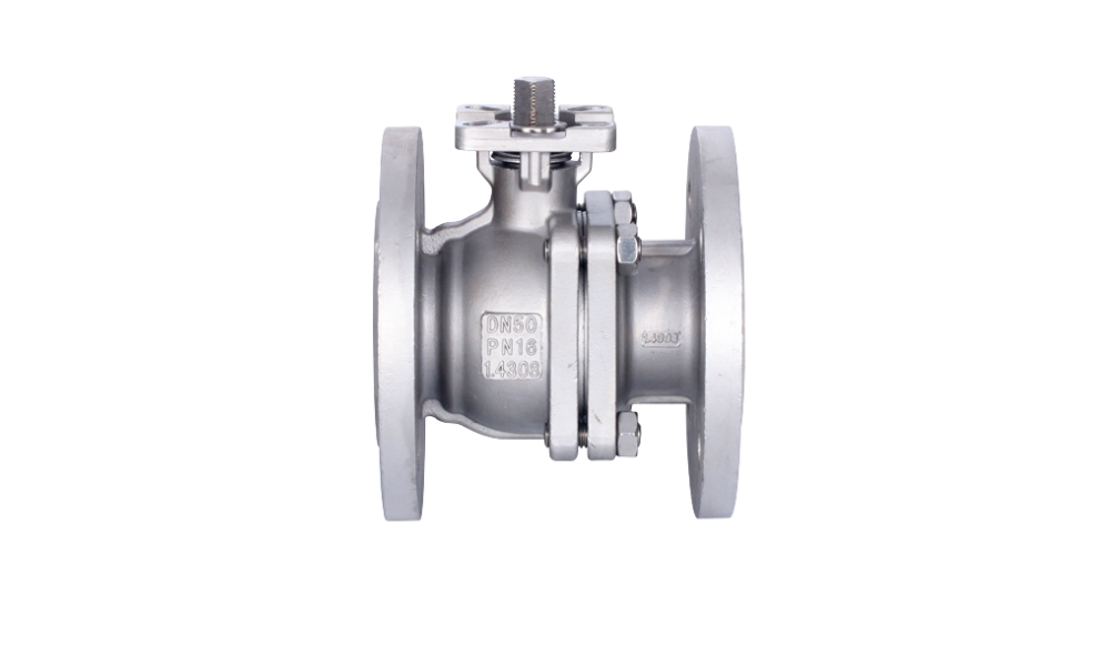 Flanged 2-Piece Stainless Ball Valve with Spindle Outlet DURAVIS