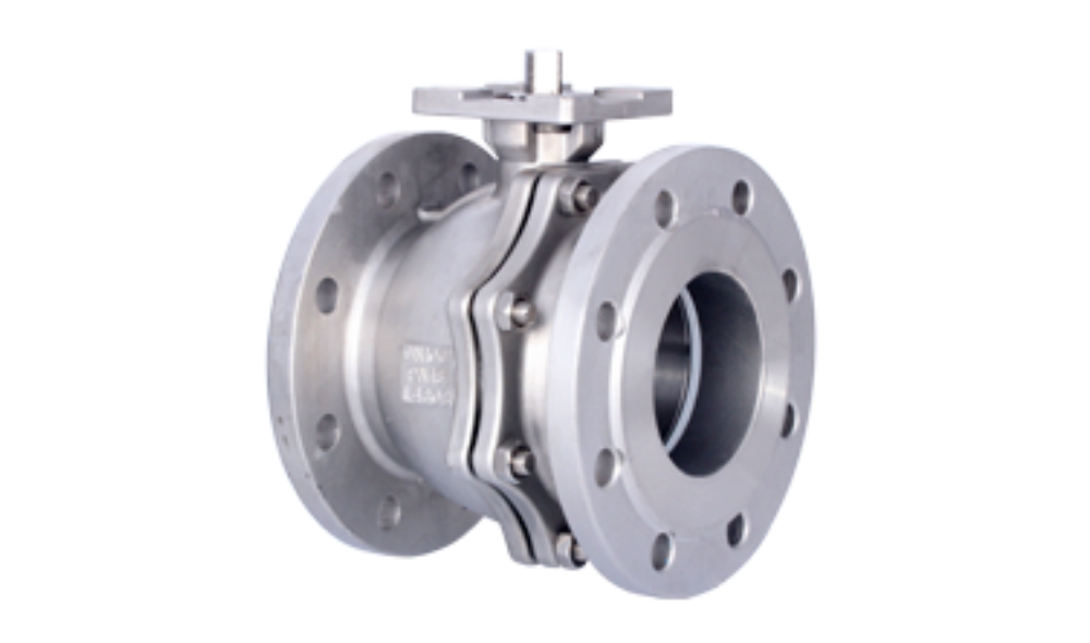 Flanged 2-Piece Stainless Ball Valve with Spindle Outlet DURAVIS