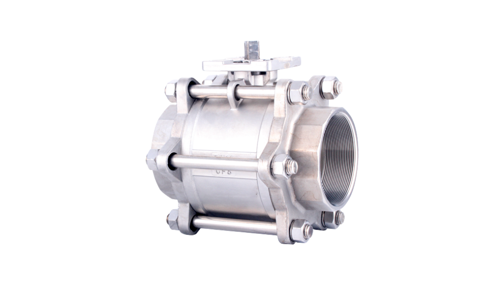 Stainless Steel 3 Piece Ball Valve with Shaft Outlet DURAVIS