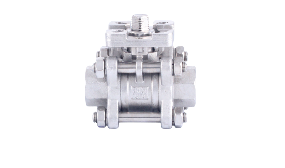 Stainless Steel 3 Piece Ball Valve with Shaft Outlet DURAVIS