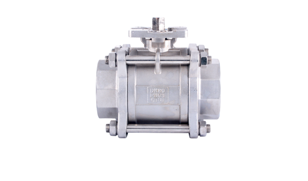 Stainless Steel 3 Piece Ball Valve with Shaft Outlet DURAVIS